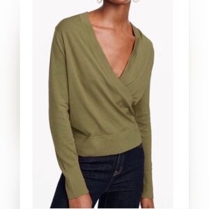 J. Crew Burgundy/Deep Red Wrap V-Neck Sweater